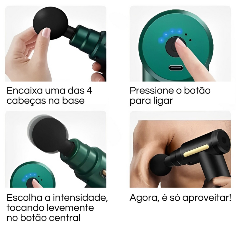 Massageador Profissional 4 em 1 - Relax 4fit