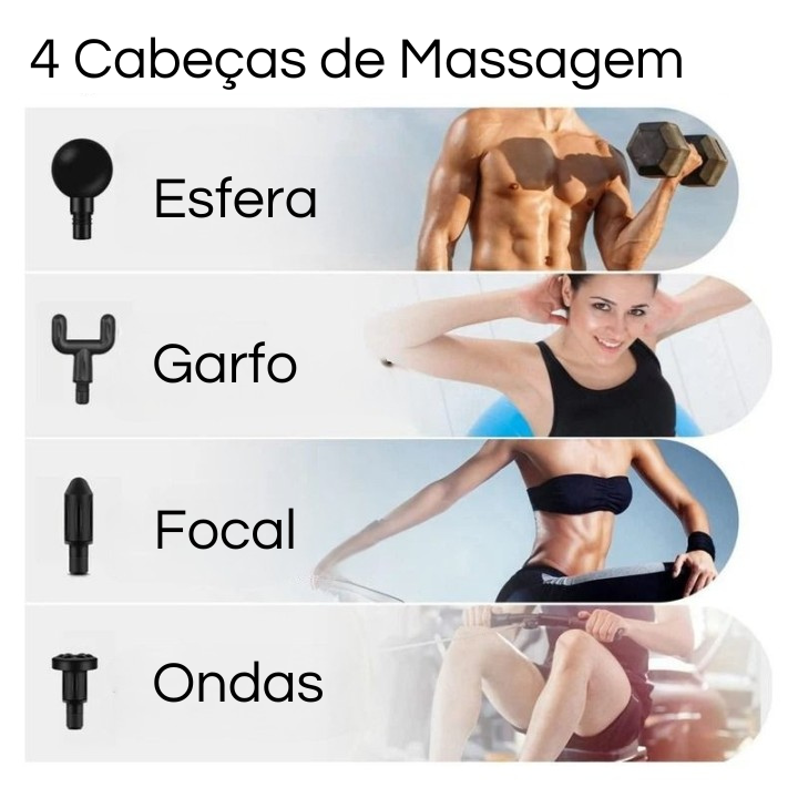 Massageador Profissional 4 em 1 - Relax 4fit